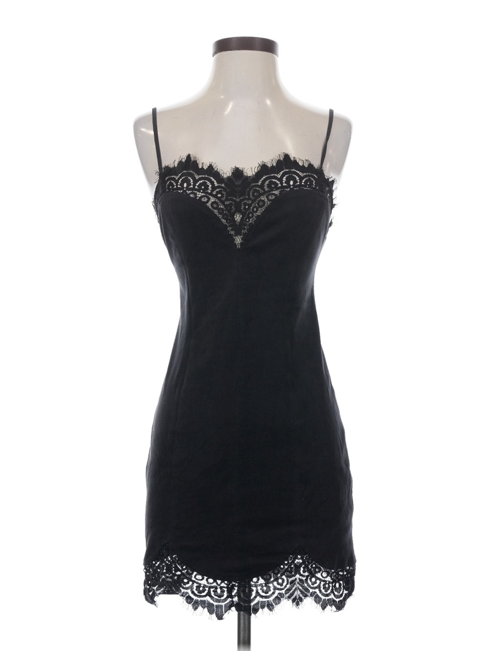 Free People Lace Trim Mini Dress